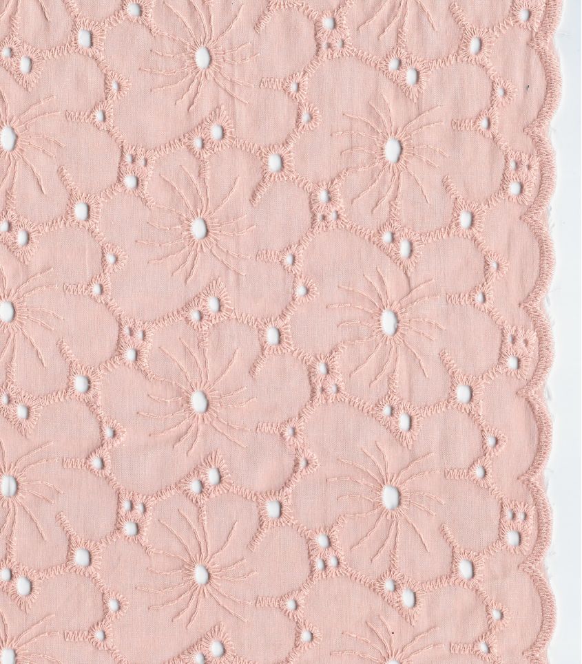 Broderie anglaise festonnée Mellifère - Dusy pink