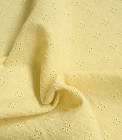 Double gaze brodée - Dusty yellow Double gaze brodée - Dusty yellow