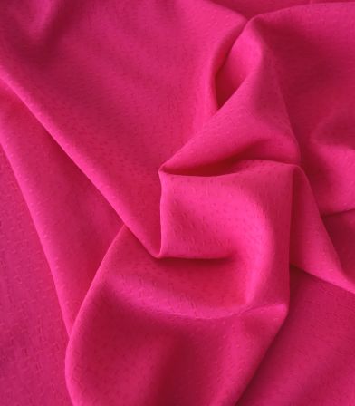 Tissu viscose Jacquard - Rice Shocking pink