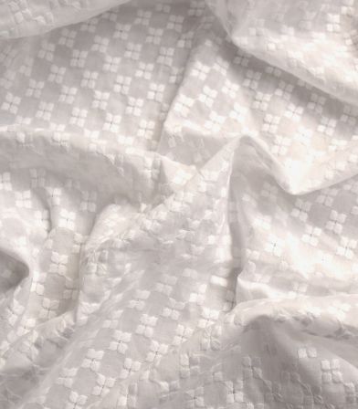 Broderie anglaise Eole festonnée - Blanc Broderie anglaise Eole festonnée - Blanc