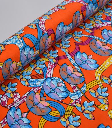 Tissu wax - Orange fruits Tissu wax - Orange fruits