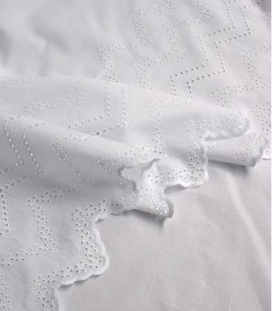 Tissu voile de coton festonné - Paola