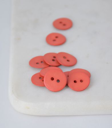 Boutons nacre satiné - Coral