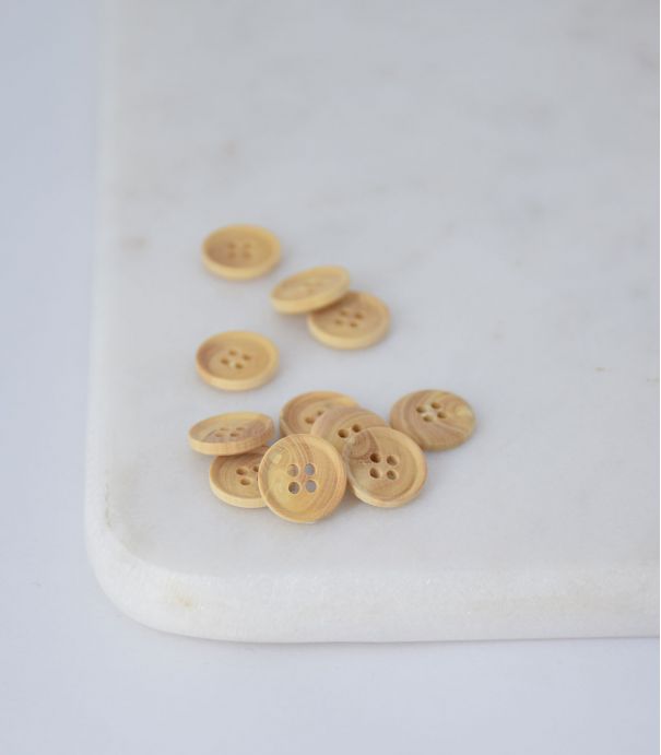 Boutons buis naturel - 11mm Boutons buis naturel - 11mm