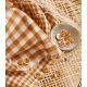 Tissu Vichy Off-White - Ochre