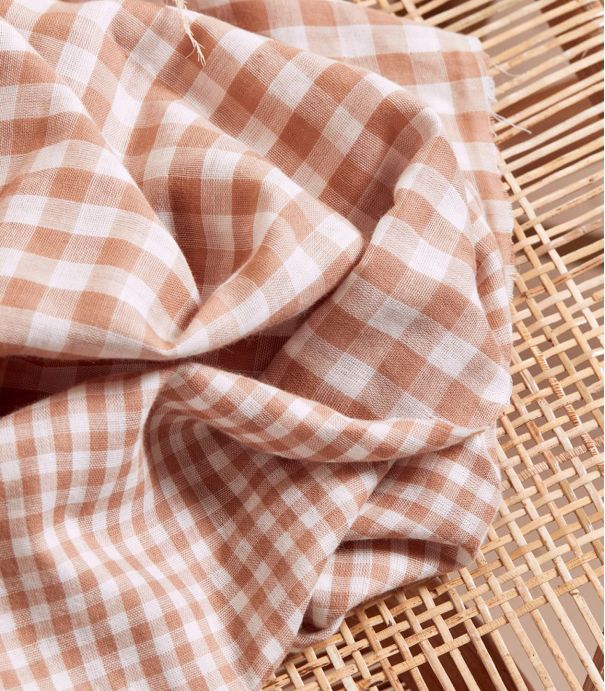 Tissu Vichy Off-White - Maple Tissu Vichy Off-White - Maple