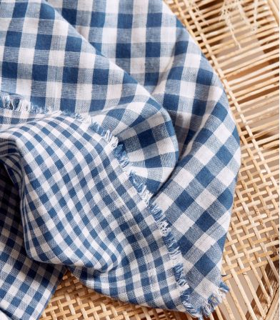 Tissu Vichy Off-White - River Tissu Vichy Off-White - River