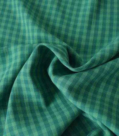 Tissu Two tone check - Frog Tissu Two tone check - Frog