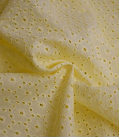 Broderie anglaise Florie - Jaune