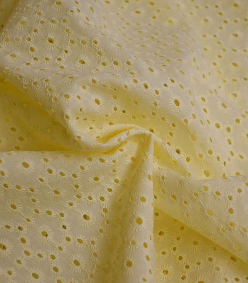 Broderie anglaise Florie - Jaune