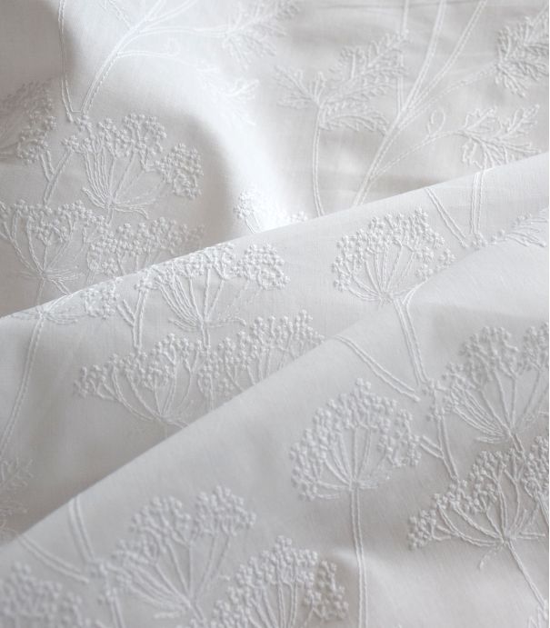 Coton brodé Ombelles - blanc