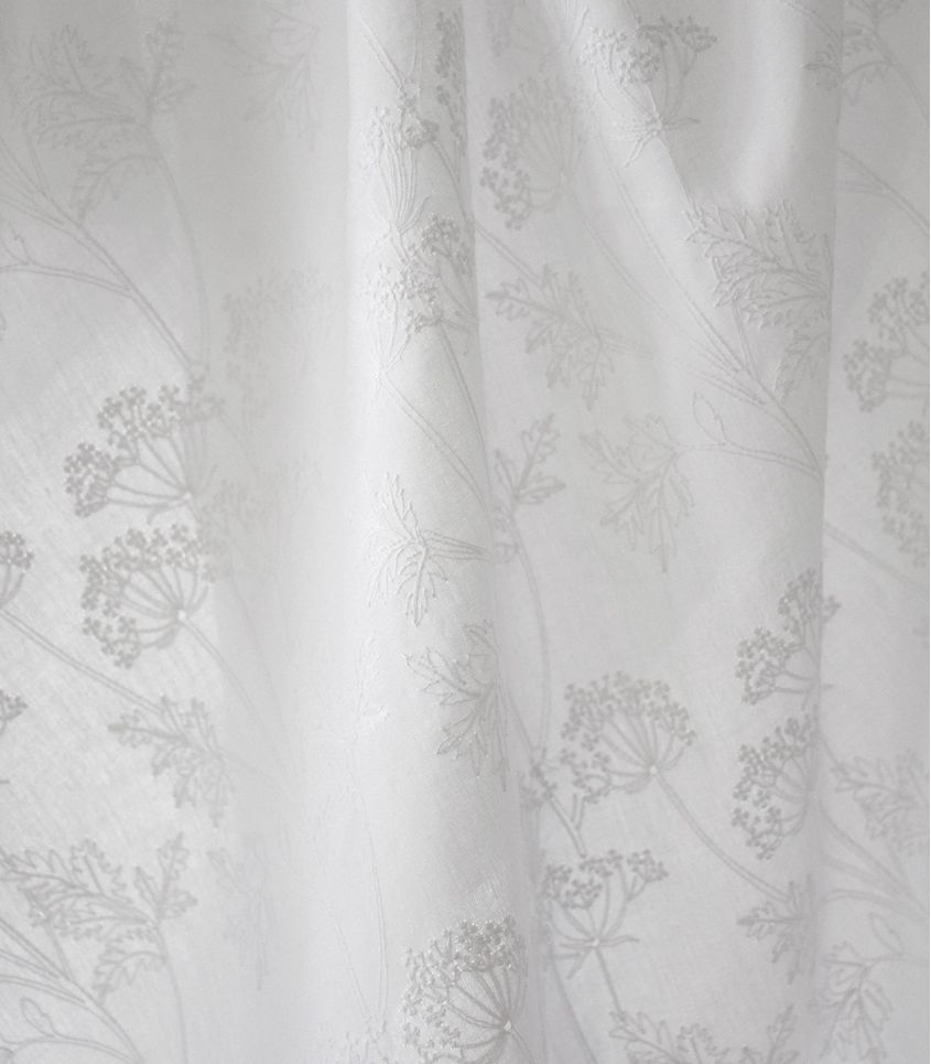 Coton brodé Ombelles - blanc Coton brodé Ombelles - blanc