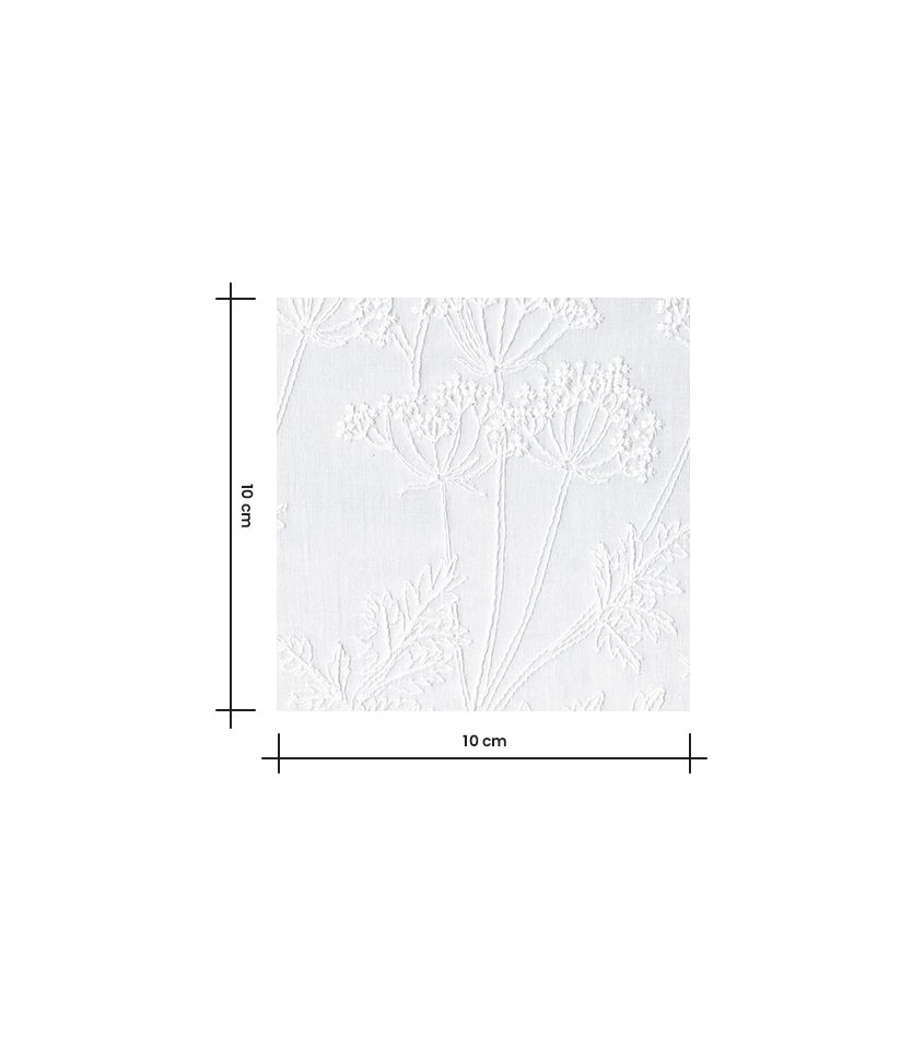 Coton brodé Ombelles - blanc Coton brodé Ombelles - blanc