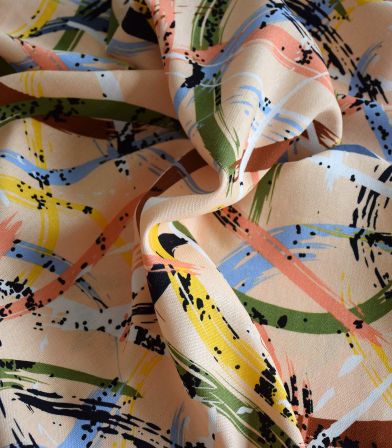 Tissu lin viscose - Arty mood Tissu lin viscose - Arty mood