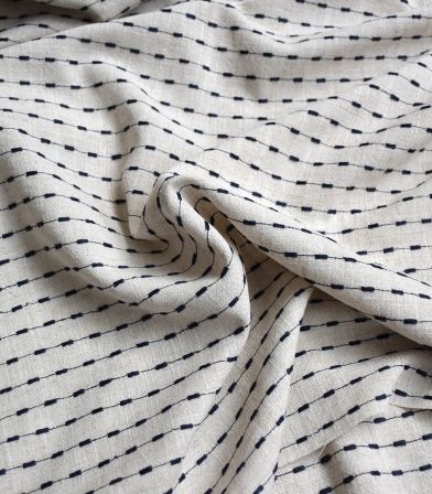 Tissu Lin viscose Rotaia - Navy naturel Tissu Lin viscose Rotaia - Navy naturel