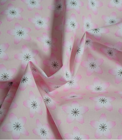 Popeline de coton Cherry blossom - Pink