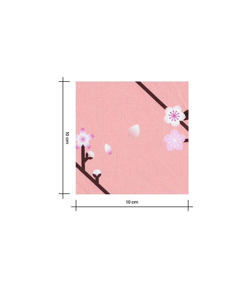 Popeline de coton Sakura branches - Peach