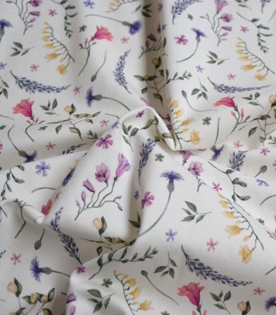 Tissu jersey imprimé - Chardon