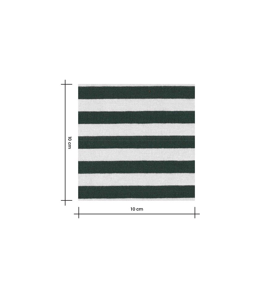 Tissu jersey stripe - Dark green