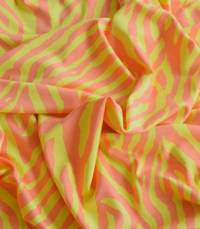 Tissu Jersey viscose- Tigrou fluo 