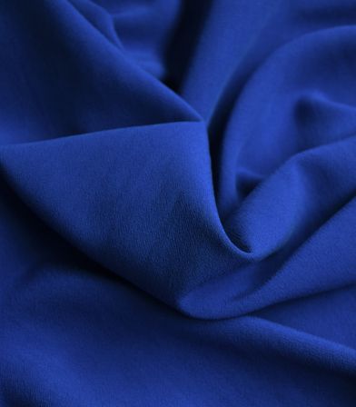 Tissu crêpe viscose mat - Bleu