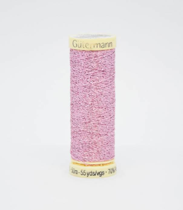  Fil à coudre Gütermann métallisé rose- 624