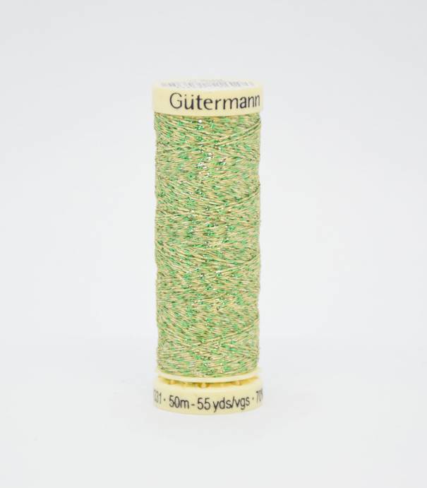  Fil à coudre Gütermann métallisé vert 50m -400