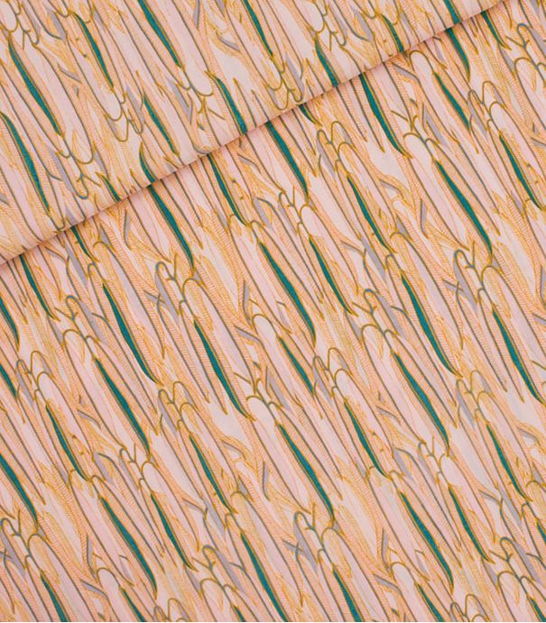 Tissu viscose Willow leaves - Bridal Pink Tissu viscose Willow leaves - Bridal Pink