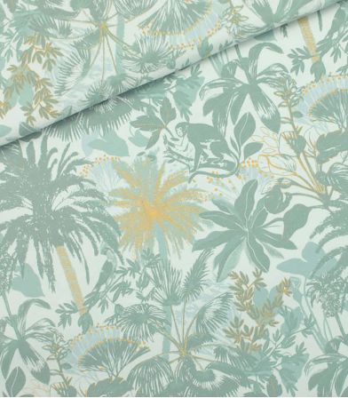 Tissu French terry - Treelife Country - Air blue