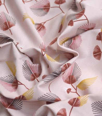 Tissu Jersey - Leaves Old pink