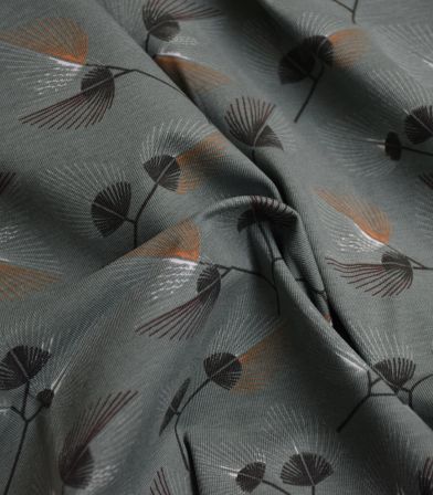 Tissu Jersey- Leaves Dusty green