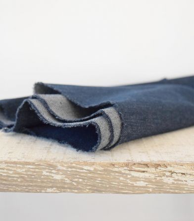 Tissu Heavy Washed Denim - Dark Blue Tissu Heavy Washed Denim - Dark Blue