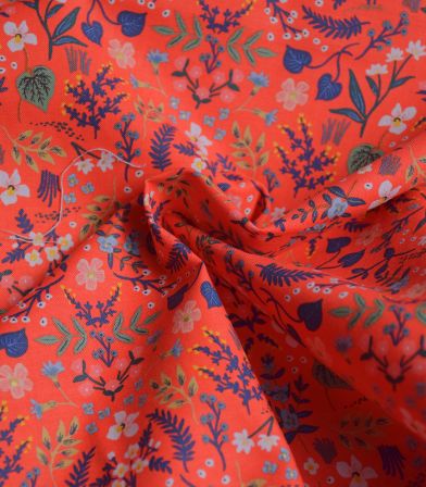 Tissu coton - Wildwood - Red Metallic Tissu coton - Wildwood - Red Metallic
