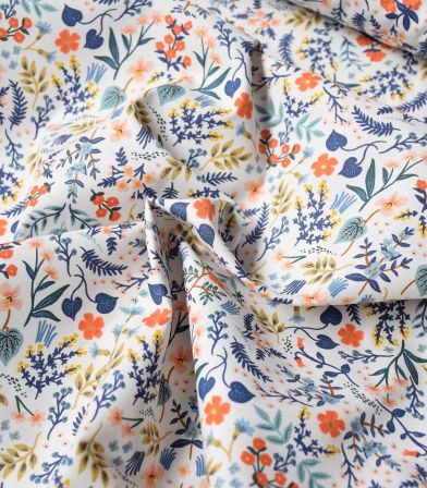 Tissu coton - Wildwood - White Metallic
