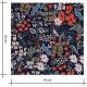 Tissu coton - Meadow - Black Multi Metallic