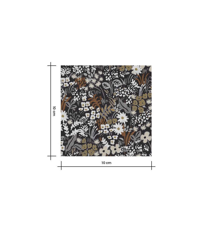 Tissu coton - Meadow - Grey Multi Metallic