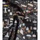 Tissu coton - Bon Voyage - World Traveler - Black