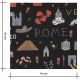 Tissu coton - Bon Voyage - World Traveler - Black