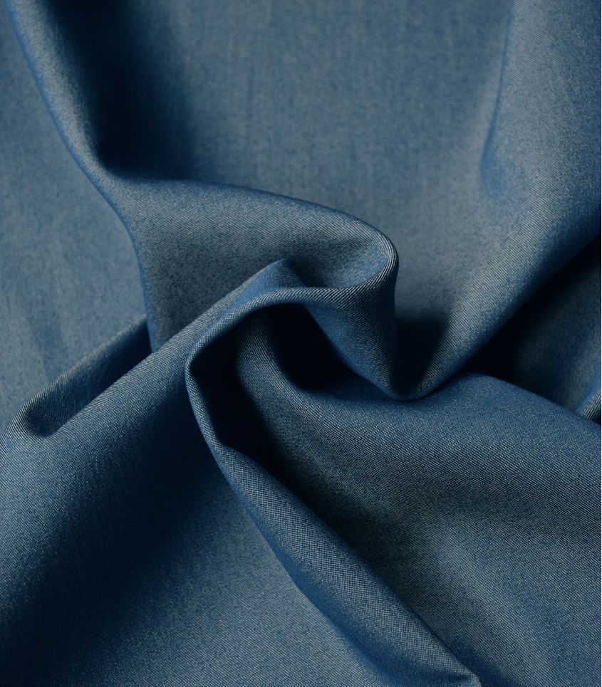Tissu viscose chambray jean - indigo
