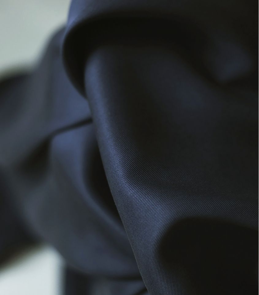 Tissu smooth drape twill- Dark Navy