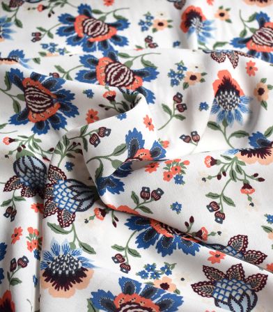 Tissu viscose crêpe - Indiano blue