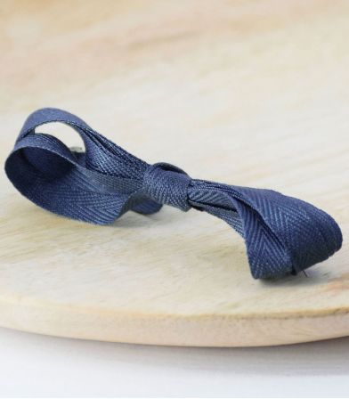 Ruban sergé bleu - 6mm