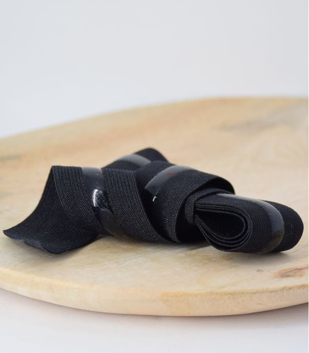 Elastique anti-gliss 25mm - Noir