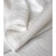 Tissu Lin Chevrons irisé - Blanc argent
