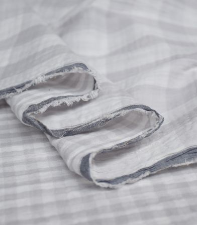 Double gaze Double face Cheks - Gris nuage Double gaze Double face Cheks - Gris nuage