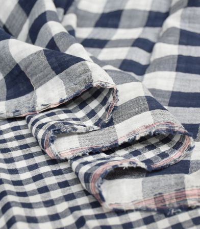 Double gaze Double face Cheks - Bleu marine Double gaze Double face Cheks - Bleu marine