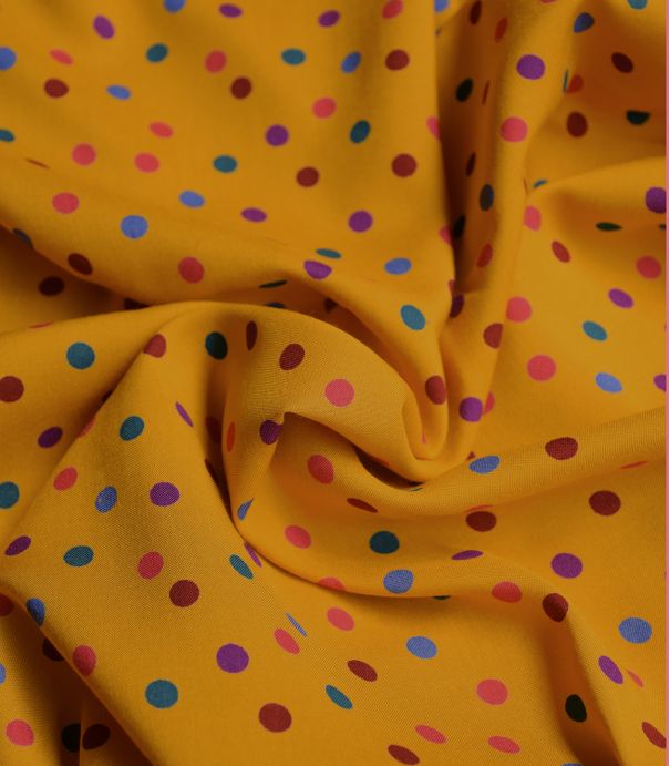 Tissu viscose Arlequin - Curry Tissu viscose Arlequin - Curry