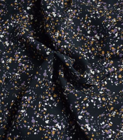 Tissu viscose Splotchy - Purple black Tissu viscose Splotchy - Purple black