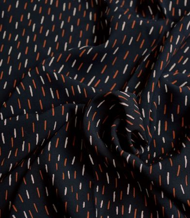 Tissu viscose Dotted - Black Tissu viscose Dotted - Black