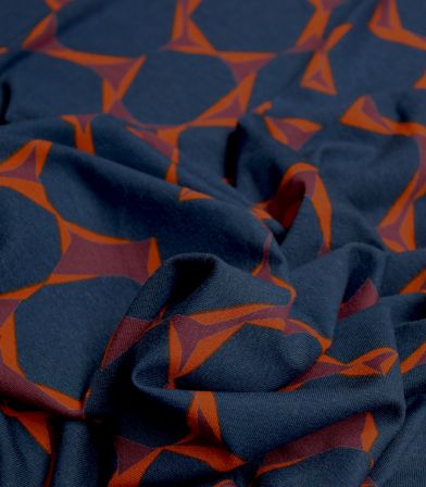 Tissu Jersey viscose reversible - Dooxy night Tissu Jersey viscose reversible - Dooxy night
